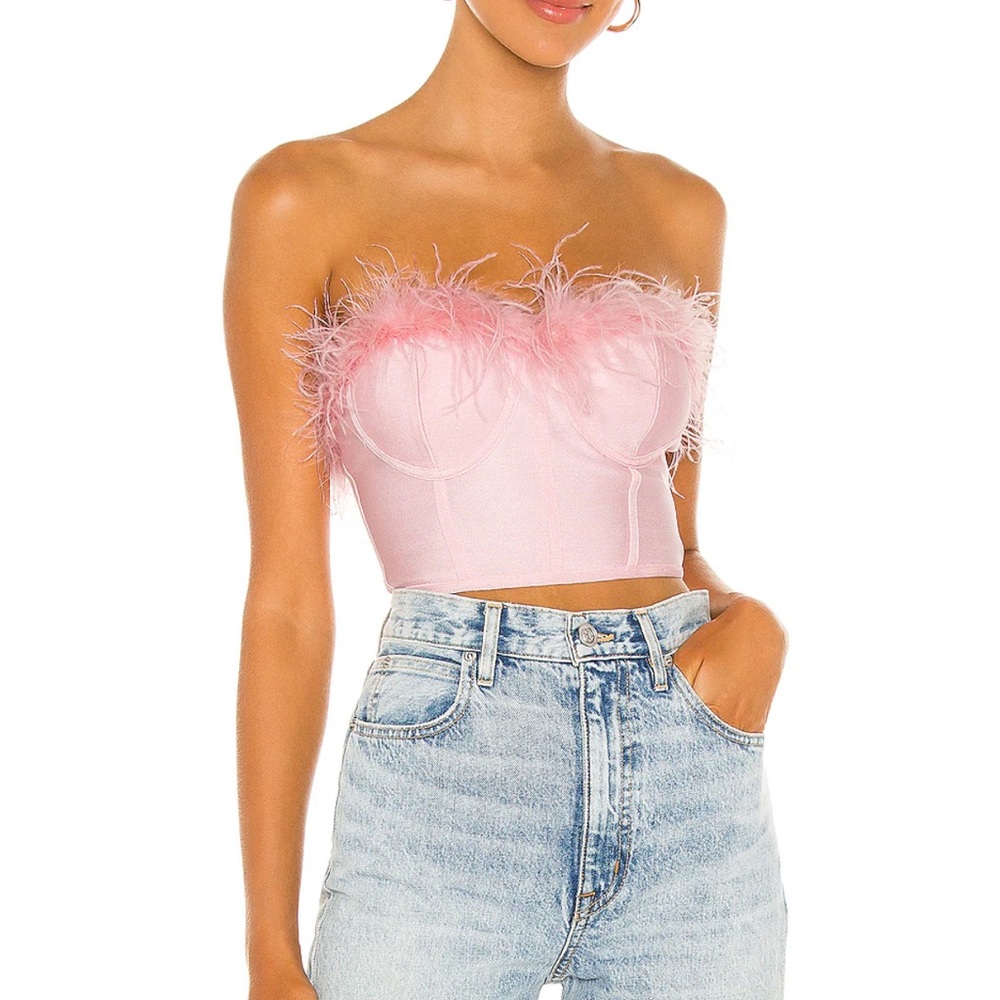 Revolve Ramona Bustier Top in Blush